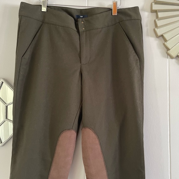GAP Olive Green & Tan Riding Equestrian Pants - Picture 3 of 10